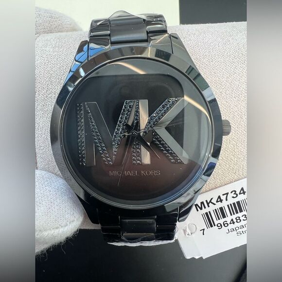 NIB Black Michael Kors Slim Runway Watch - Picture 4 of 9